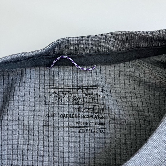 Patagonia Men’s Midweight Capilene Baselayer Polartec Gray Long Sleeve Large - Picture 4 of 5